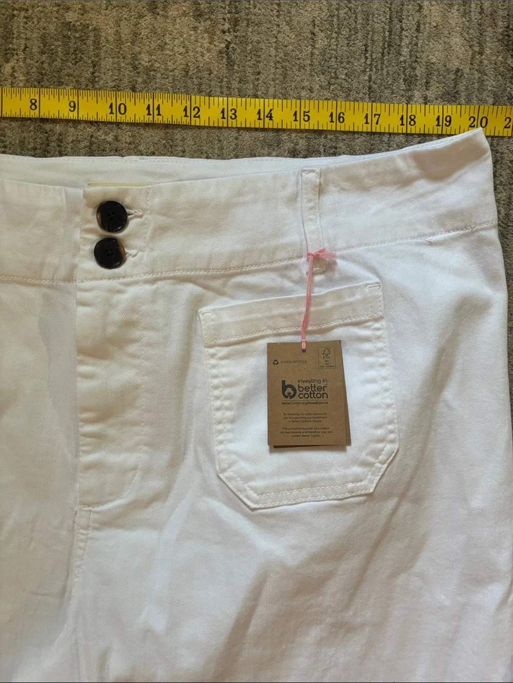 Boden NWT White wide leg pants - size 20- 22 (2X) - cropped